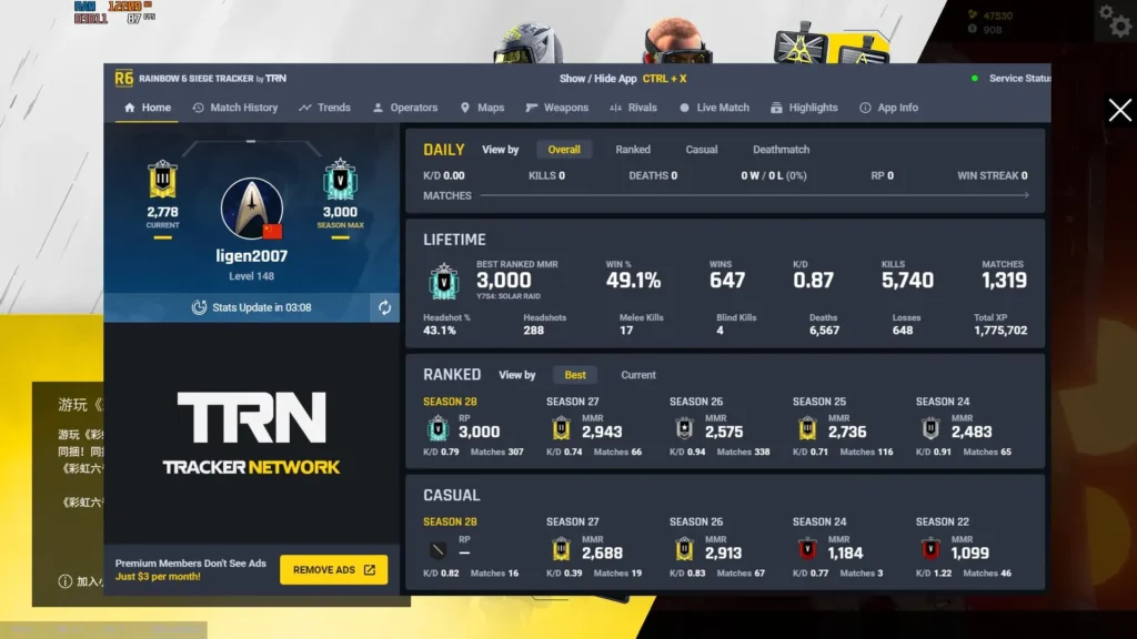 r6 tracker